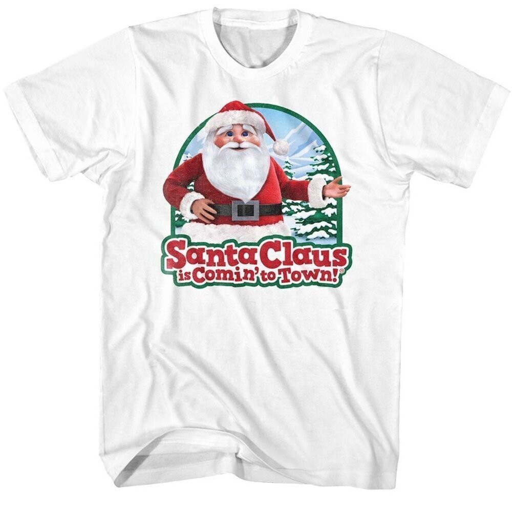 Santa Claus Is Coming To Town White Retro Holiday Festive Family Collector